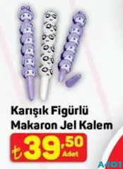 KARIŞIK FİGÜRLÜ MAKARON JEL KALEM